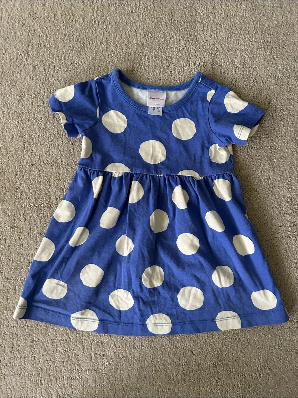 Hanna Andersson girls polka dot print dress cotton summer